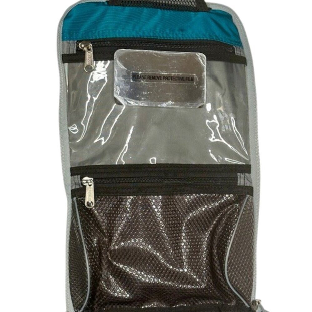 L.L. Bean Unisex Travel Toiletry Organizer - Turquoise - L - 12½"H x 11½"W x 4" - Picture 7 of 11